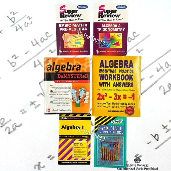 Pre-Algebra, Algebra, Trigonometry, Basic Math Study Guide & Homework Help Books - Picture 8 of 15